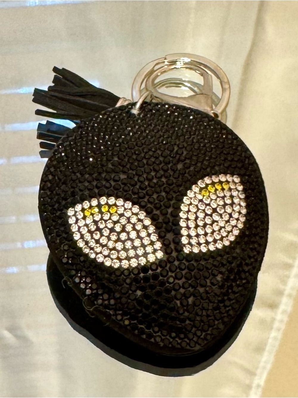 New Black Alien Face Keychain/Bag Charm with Tassel